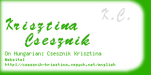 krisztina csesznik business card